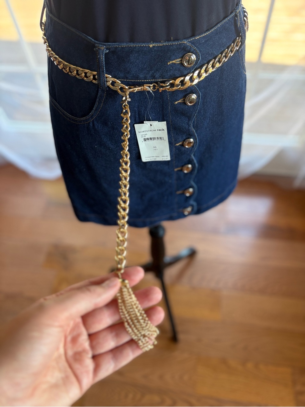 Gold Chain Belt, size ML - Picture 3 of 5